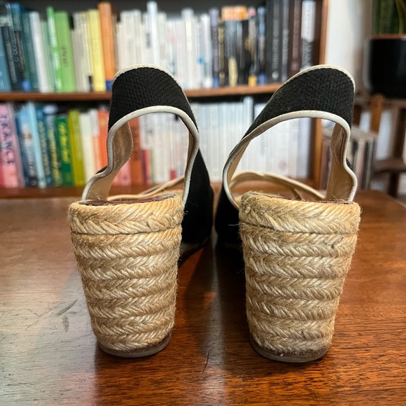 Louboutin Black Canvas Espadrille Slingback - Picture 5 of 10